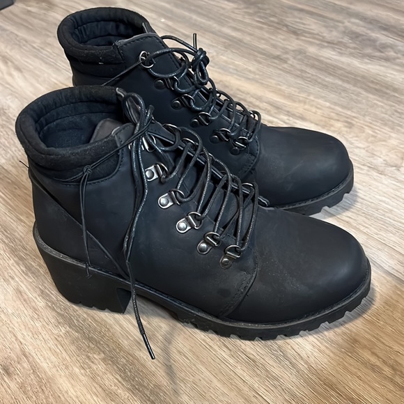 Dirty Laundry Iggy Lace Up Combat Women's Boots. Size 10 Black 3" Heel - Picture 4 of 7